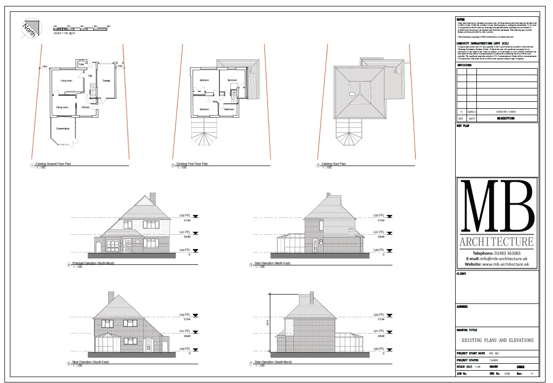 Extend and re-model detached house into an executive 4 bedroom house - existing