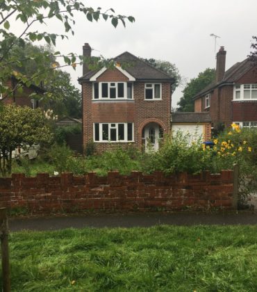 front of house and garden before remodelling