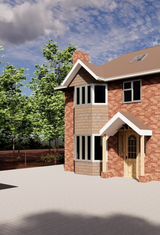 5 bedroom smart home - front view