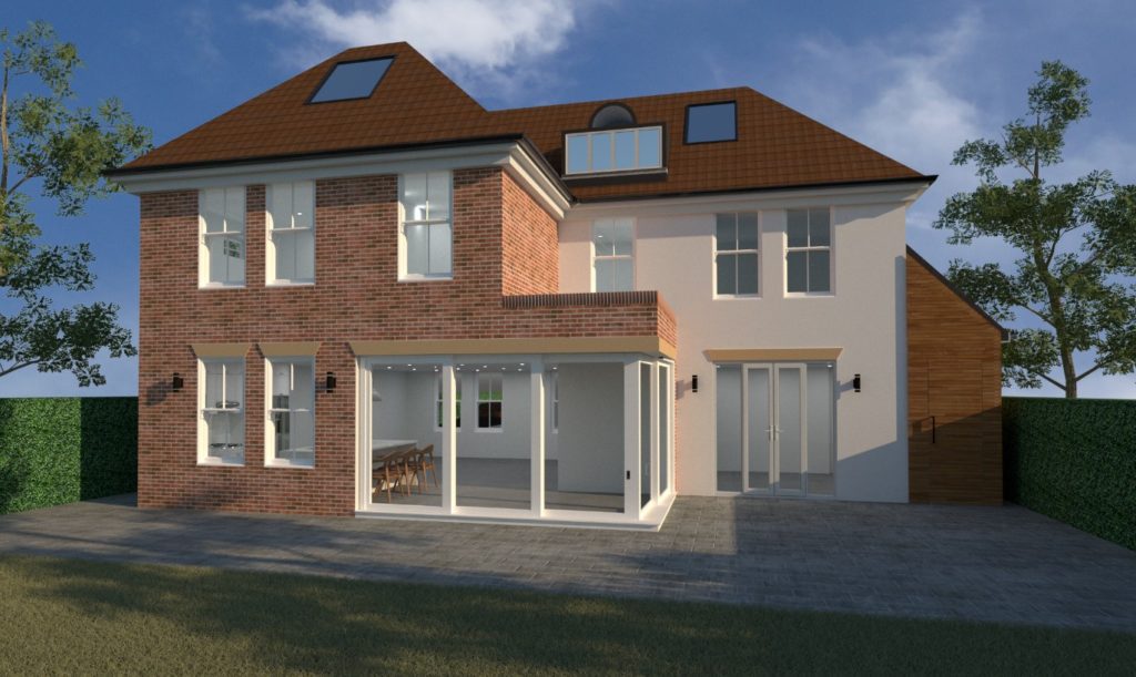Architectural design view of proposed building