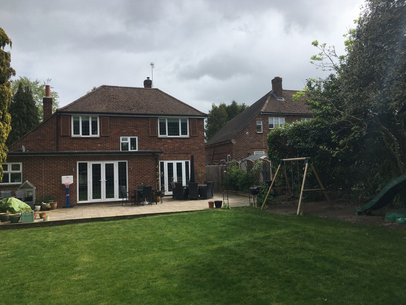 rear of 5 bedroom Georgian style house before remodelling