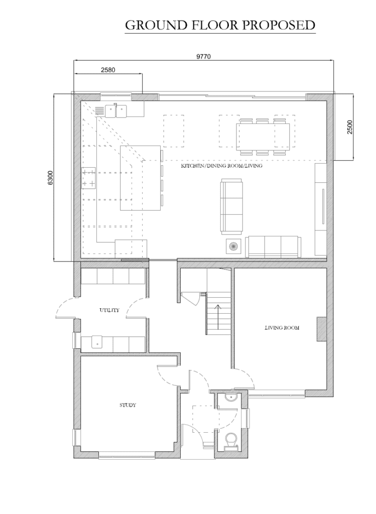 ground floor plans for lovely 1930s remodelled and extended property