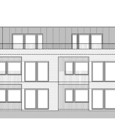 East Elevation for 20 high spec low energy apartments