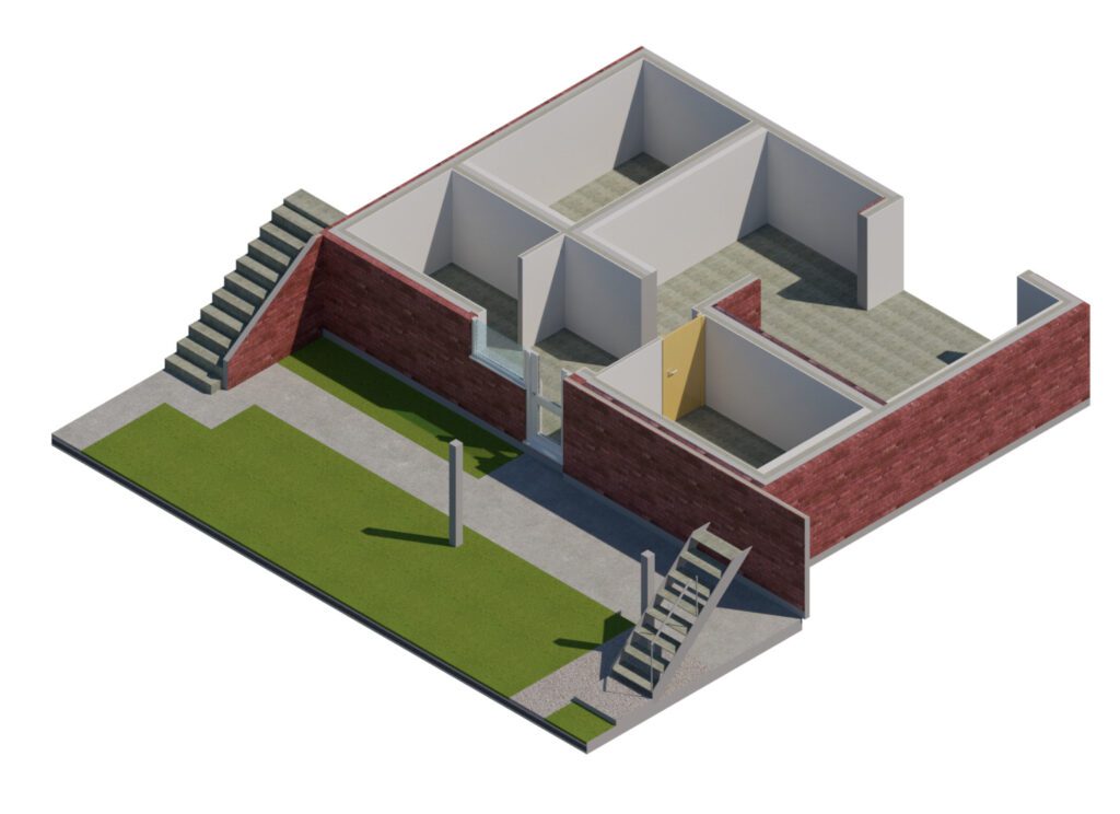 3D Existing Ground Floor Plan