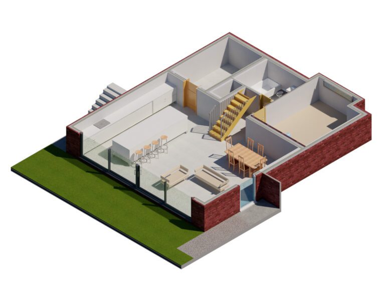 3D Proposed Ground Floor Plan