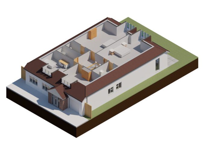 3D First Floor Plan Proposed