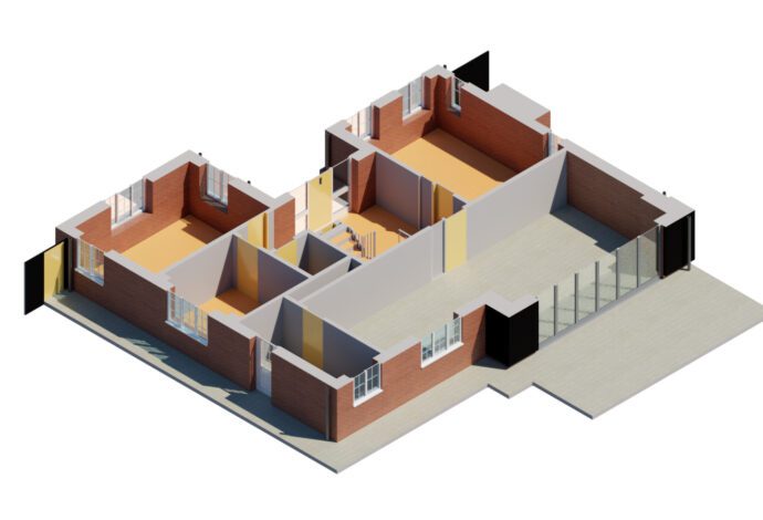 3D Existing Ground Floor Plan