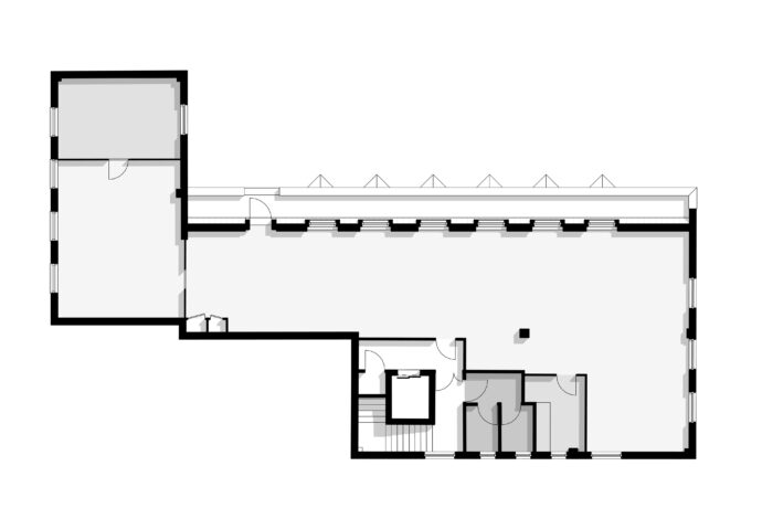 Conversion of a commercial building into 15 modern apartments - existing floorplan