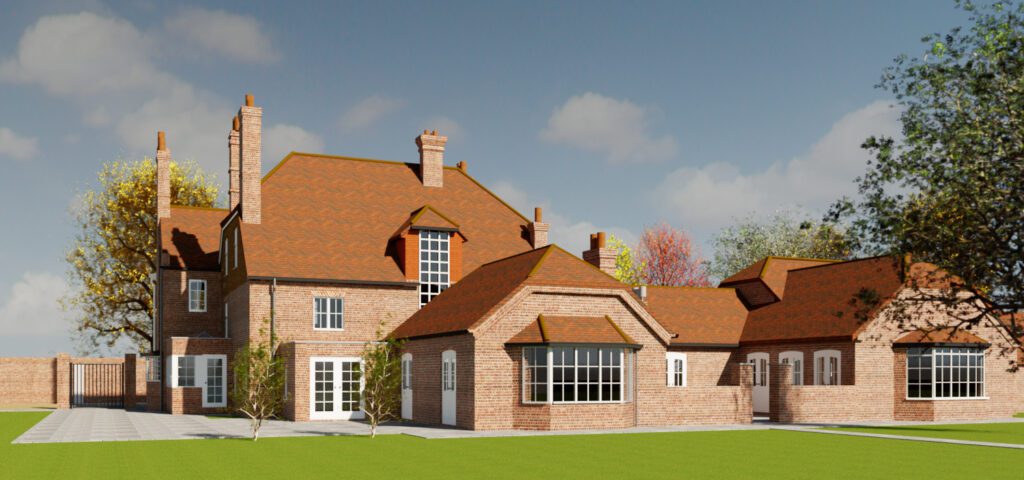 Proposed View of modifications to Manor house