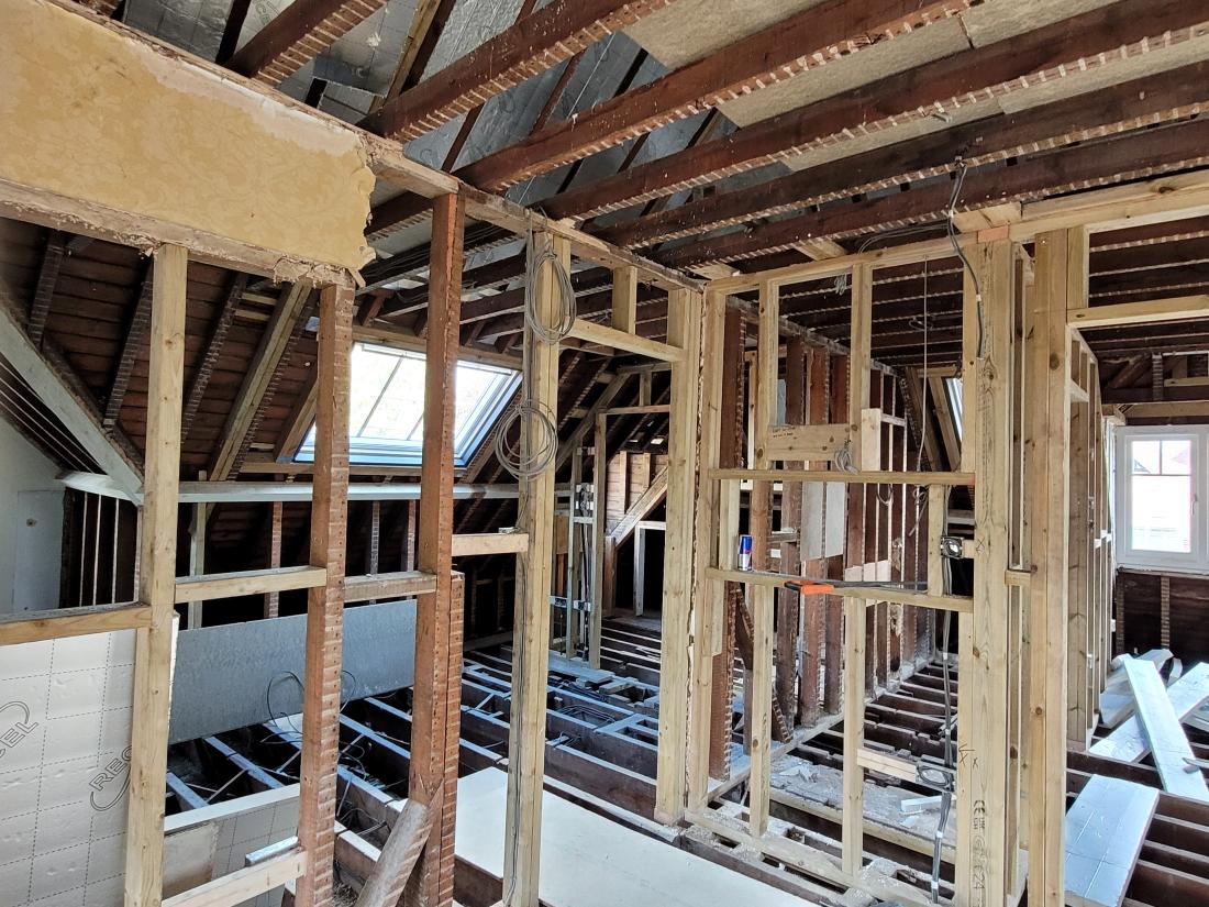 Work in progress on project to Complete refurbishment of 4 storey locally listed period property