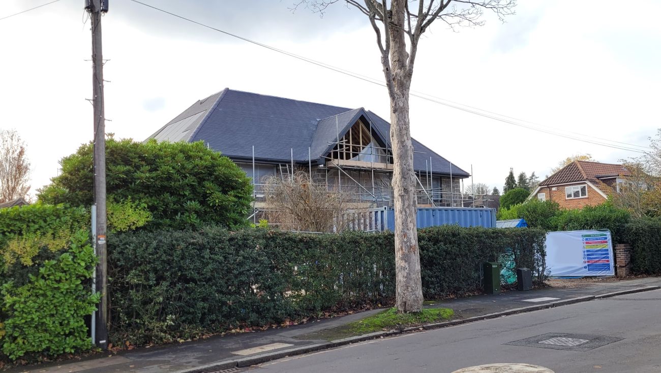 Self-build detached rendered house - in progress