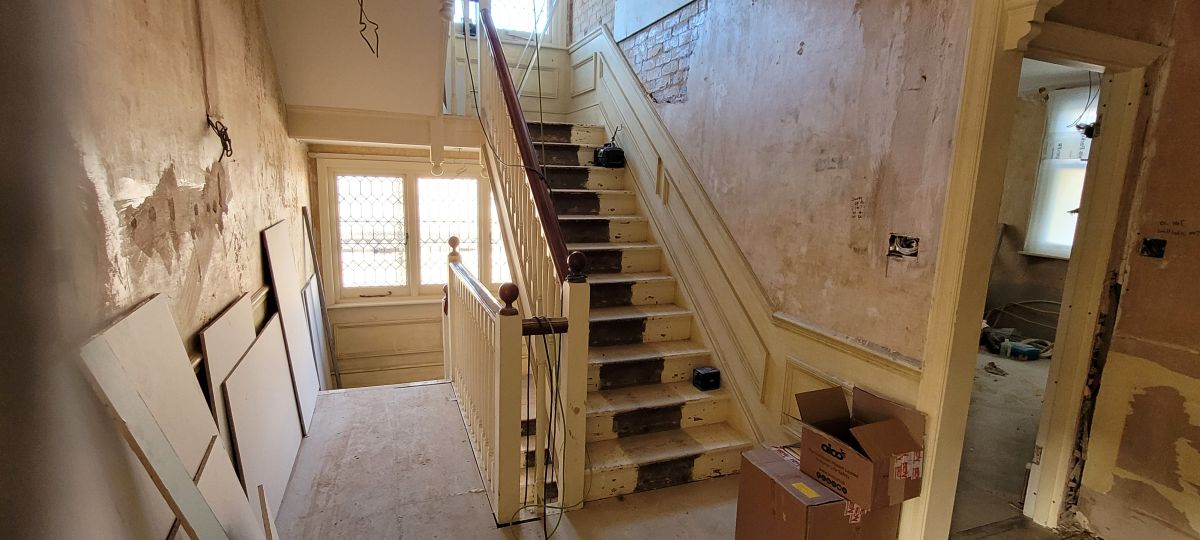 Work in progress on project to Complete refurbishment of 4 storey locally listed period property