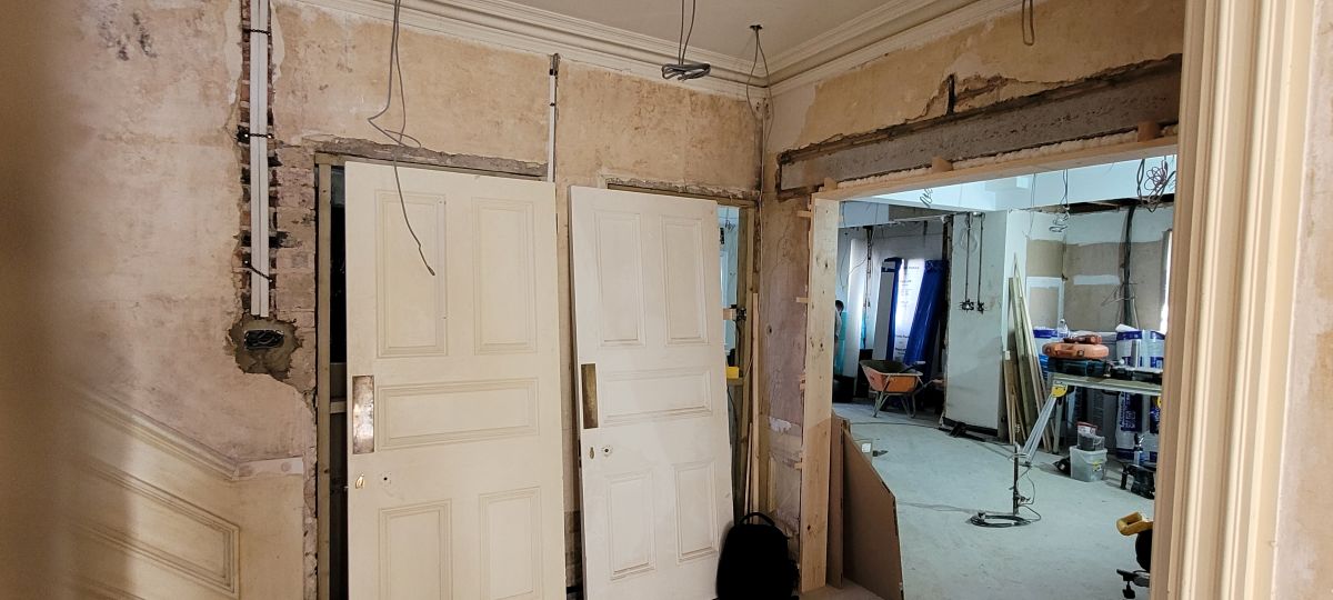 Work in progress on project to Complete refurbishment of 4 storey locally listed period property