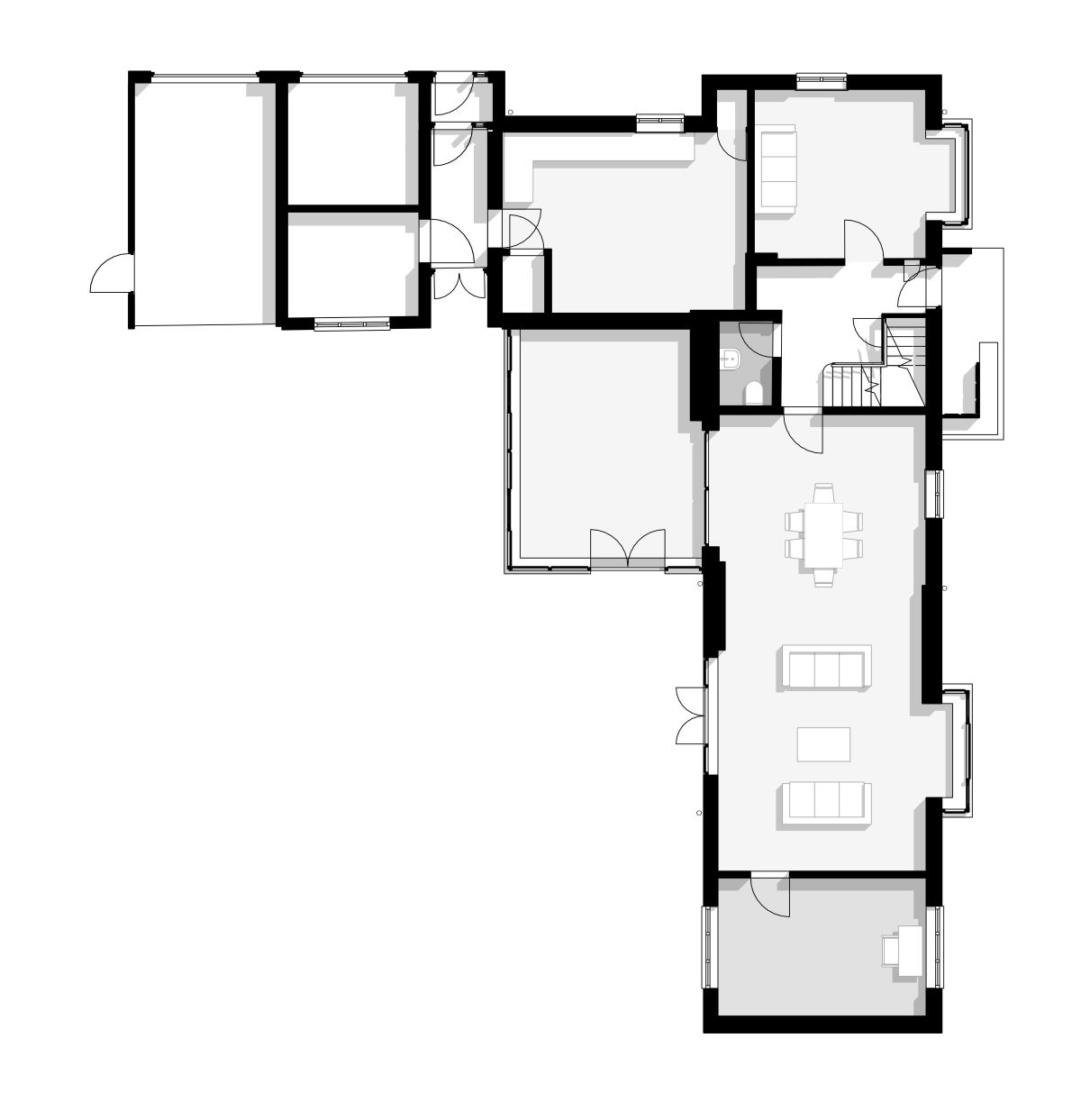 Remodel and Extension of 5 Bedroom Home - existing plans