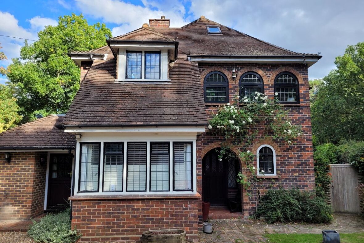 woking loft conversion complete external photograph balcony infill